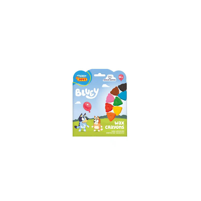 CERA JOVI CON FORMA OSITO BLUEY MY FIRST CRAYON CAJA DE 8 UNIDADES COLORES SURTIDOS