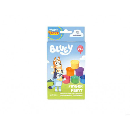 PINTURA DEDOS JOVI BLUEY MY FIRST FINGER PAINT 35 ML CAJA DE 6 UNIDADES COLORES SURTIDOS