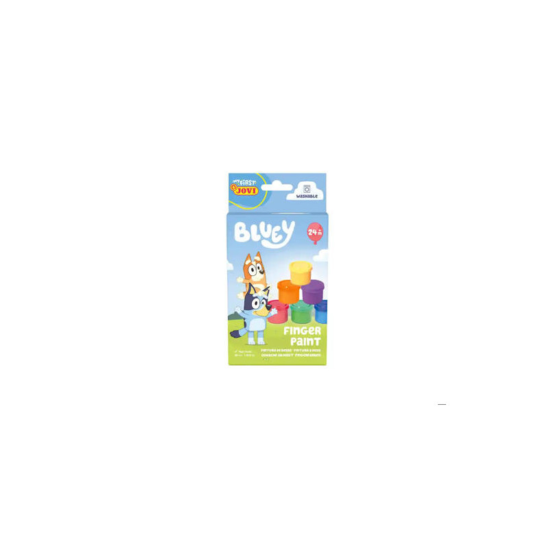 PINTURA DEDOS JOVI BLUEY MY FIRST FINGER PAINT 35 ML CAJA DE 6 UNIDADES COLORES SURTIDOS