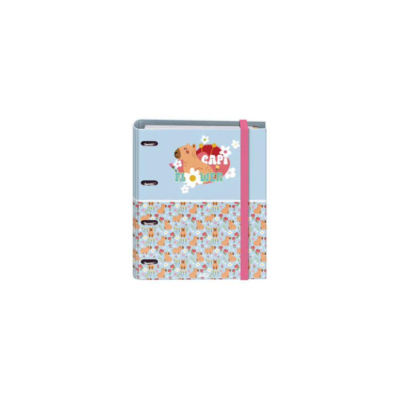 CARPETA 4 ANILLAS 35 MM DOHE A4 CON RECAMBIO CUADRO 5 MM CAPI FLOWER