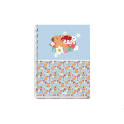 CUADERNO ESPIRAL DOHE A4 TAPA FORRADA 100 HOJAS 90 G CUADRO 5 MM CAPI FLOWER