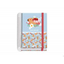 AGENDA ESPIRAL ESCOLAR DOHE A5 TAPA CARTON FORRADO 26-27 DIA PAGINA CAPI FLOWER