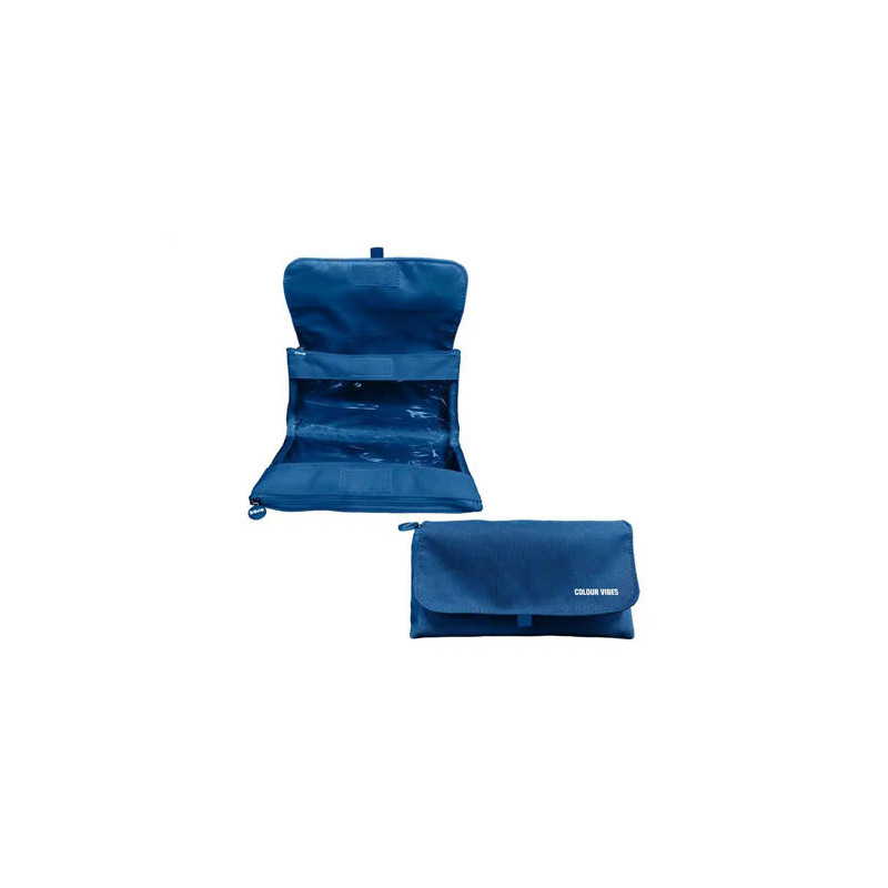ESTUCHE PORTATODO DOHE VIBES DOBLE CREMALLERA CON SOLAPA AZUL 120X170X35 MM