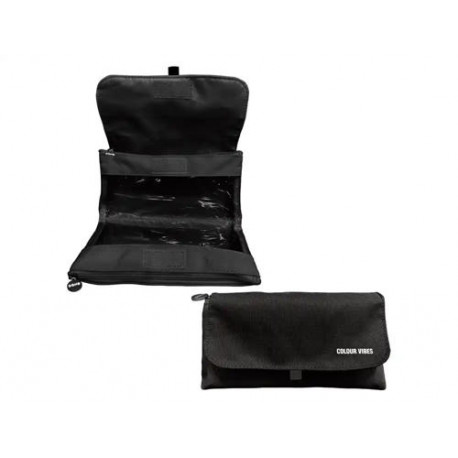 ESTUCHE PORTATODO DOHE VIBES DOBLE CREMALLERA CON SOLAPA NEGRO 220X110X65 MM