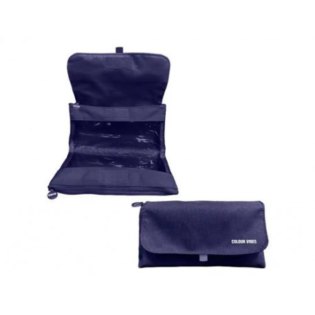 ESTUCHE PORTATODO DOHE VIBES DOBLE CREMALLERA CON SOLAPA AZUL OSCURO 220X110X65 MM