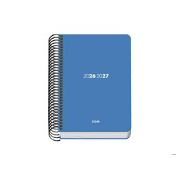 AGENDA ESPIRAL ESCOLAR DOHE BASIC A5 TAPA POLIPROPILENO 26-27 DIA PAGINA ELEMENT AZUL