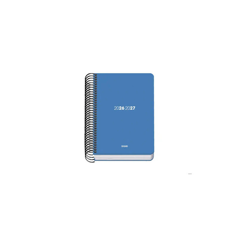 AGENDA ESPIRAL ESCOLAR DOHE BASIC A5 TAPA POLIPROPILENO 26-27 DIA PAGINA ELEMENT AZUL