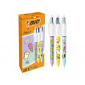 BOLIGRAFO BIC CUATRO COLORES KAWAII PUNTA 1 MM