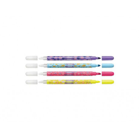 ROTULADOR CARIOCA FLUORESCENTE 2 EN 1 MEMO ERASER WILD COLORES SURTIDOS