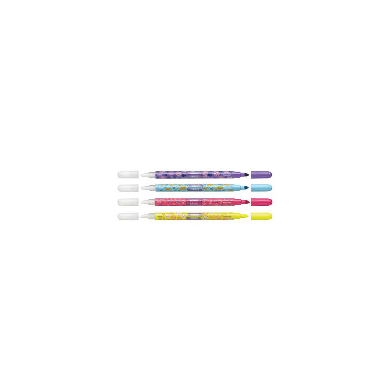ROTULADOR CARIOCA FLUORESCENTE 2 EN 1 MEMO ERASER WILD COLORES SURTIDOS