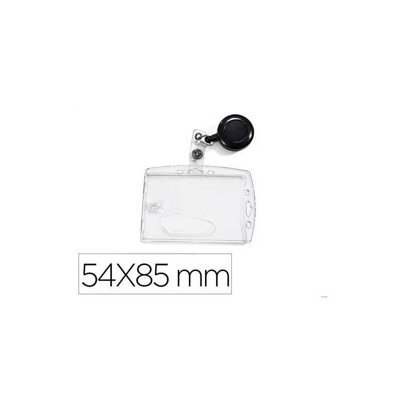 IDENTIFICADOR Q-CONNECT CON CORDON EXTENSIBLE USO VERTICAL/HORIZONTAL 54X85 MM