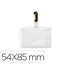 IDENTIFICADOR Q-CONNECT CON PINZA METALICA USO VERTICAL/HORIZONTAL 54X85 MM