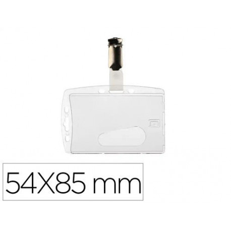 IDENTIFICADOR Q-CONNECT CON PINZA METALICA USO VERTICAL/HORIZONTAL 54X85 MM