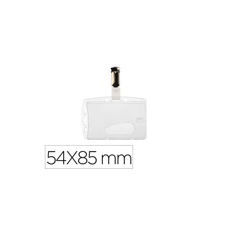 IDENTIFICADOR Q-CONNECT CON PINZA METALICA USO VERTICAL/HORIZONTAL 54X85 MM