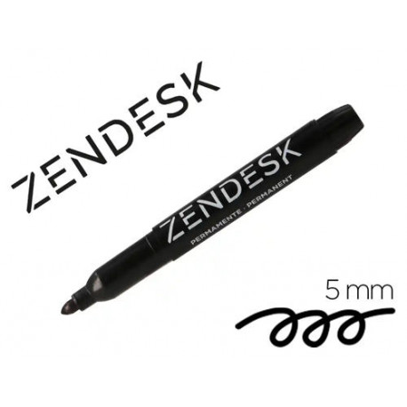 ROTULADOR ZENDESK MARCADOR PERMANENTE NEGRO PUNTA REDONDA 5MM