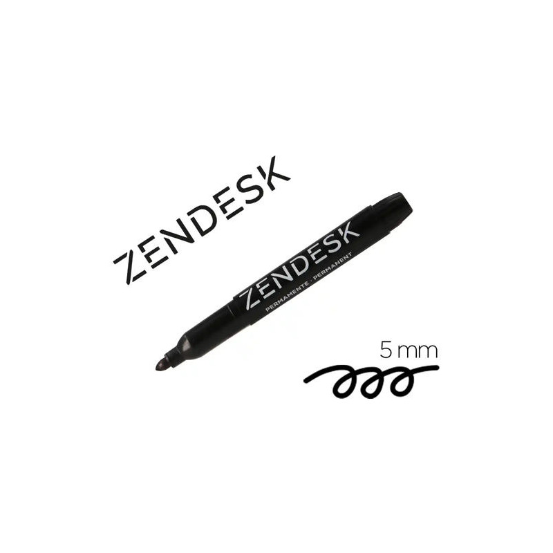 ROTULADOR ZENDESK MARCADOR PERMANENTE NEGRO PUNTA REDONDA 5MM