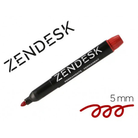 ROTULADOR ZENDESK MARCADOR PERMANENTE ROJO PUNTA REDONDA 5MM