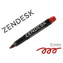 ROTULADOR ZENDESK MARCADOR PERMANENTE ROJO PUNTA REDONDA 5MM