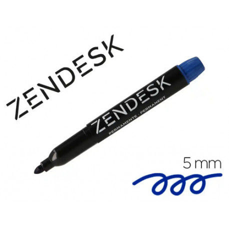 ROTULADOR ZENDESK MARCADOR PERMANENTE AZUL PUNTA REDONDA 5MM