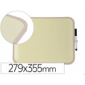 PIZARRA BLANCA BI-OFFICE EASY MAGNETICA CON ROTULADOR COLOR AMARILLO 279X355 MM