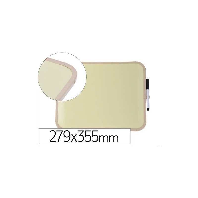 PIZARRA BLANCA BI-OFFICE EASY MAGNETICA CON ROTULADOR COLOR AMARILLO 279X355 MM