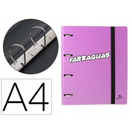 CARPETA 4 ANILLAS 40 MM MIXTAS MARIOLA POLYFOAM DIN A4 SIN RECAMBIO PALABRAS