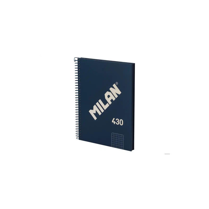 CUADERNO ESPIRAL MILAN SERIE 1918 DIN A5 80 HOJAS CUADRO 5 MM COLOR AZUL