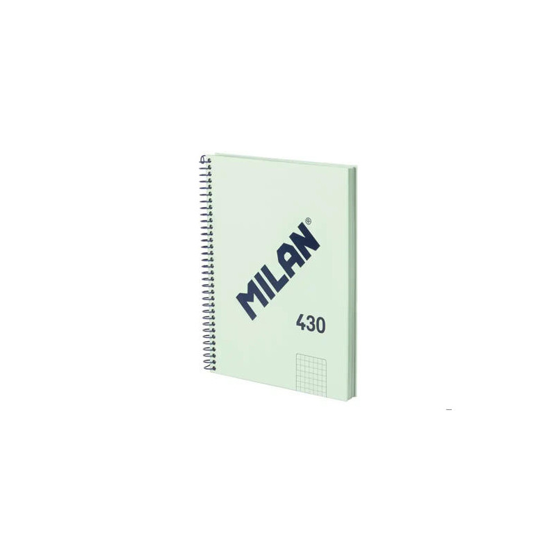 CUADERNO ESPIRAL MILAN SERIE 1918 DIN A5 80 HOJAS CUADRO 5 MM COLOR VERDE