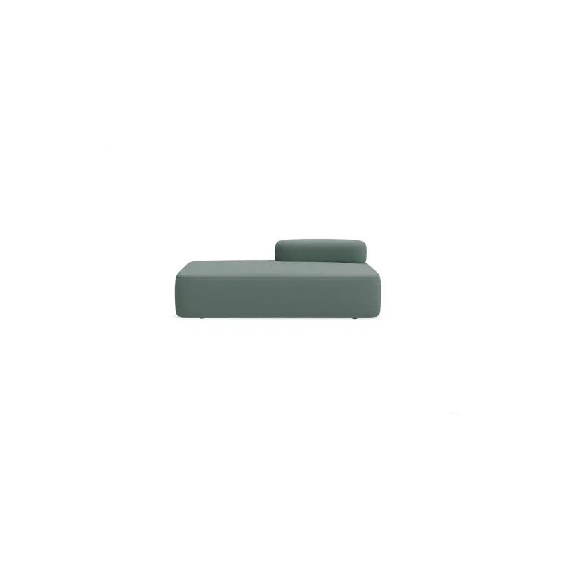 MODULO ROCADA VOLGA-ER RECTANGULAR LARGO RESPALDO DERECHA TAPIZADO GRIS 184X92X62 CM
