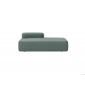 MODULO ROCADA VOLGA-EL RECTANGULAR LARGO RESPALDO IZQUIERDA TAPIZADO GRIS 184X92X62 CM