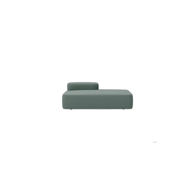 MODULO ROCADA VOLGA-EL RECTANGULAR LARGO RESPALDO IZQUIERDA TAPIZADO GRIS 184X92X62 CM