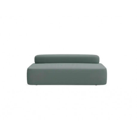 MODULO ROCADA VOLGA-F RECTANGULAR LARGO RESPALDO TOTAL TAPIZADO GRIS 184X92X62 CM