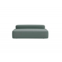 MODULO ROCADA VOLGA-F RECTANGULAR LARGO RESPALDO TOTAL TAPIZADO GRIS 184X92X62 CM