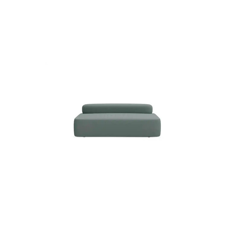 MODULO ROCADA VOLGA-F RECTANGULAR LARGO RESPALDO TOTAL TAPIZADO GRIS 184X92X62 CM