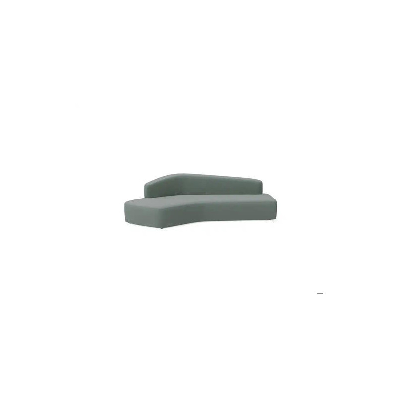MODULO ROCADA VOLGA-IR EVO ANGULAR RESPALDO TOTAL DERECHA TAPIZADO GRIS 250X120X62 CM