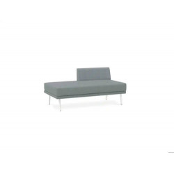 MODULO ROCADA URAL-BR RECTANGULAR LARGO RESPALDO DERECHA TAPIZADO GRIS 138X74X72 CM