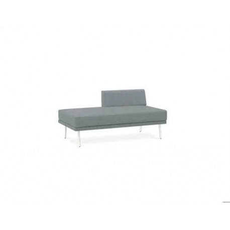 MODULO ROCADA URAL-BR RECTANGULAR LARGO RESPALDO DERECHA TAPIZADO GRIS 138X74X72 CM