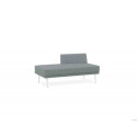 MODULO ROCADA URAL-BR RECTANGULAR LARGO RESPALDO DERECHA TAPIZADO GRIS 138X74X72 CM