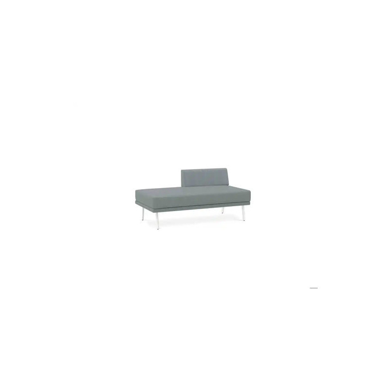 MODULO ROCADA URAL-BR RECTANGULAR LARGO RESPALDO DERECHA TAPIZADO GRIS 138X74X72 CM