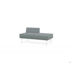 MODULO ROCADA URAL-BL RECTANGULAR LARGO RESPALDO IZQUIERDA TAPIZADO GRIS 138X74X72 CM