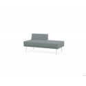 MODULO ROCADA URAL-BL RECTANGULAR LARGO RESPALDO IZQUIERDA TAPIZADO GRIS 138X74X72 CM