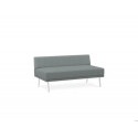 MODULO ROCADA URAL-C RECTANGULAR LARGO RESPALDO TOTAL TAPIZADO GRIS 138X74X72 CM