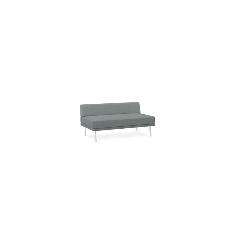 MODULO ROCADA URAL-C RECTANGULAR LARGO RESPALDO TOTAL TAPIZADO GRIS 138X74X72 CM