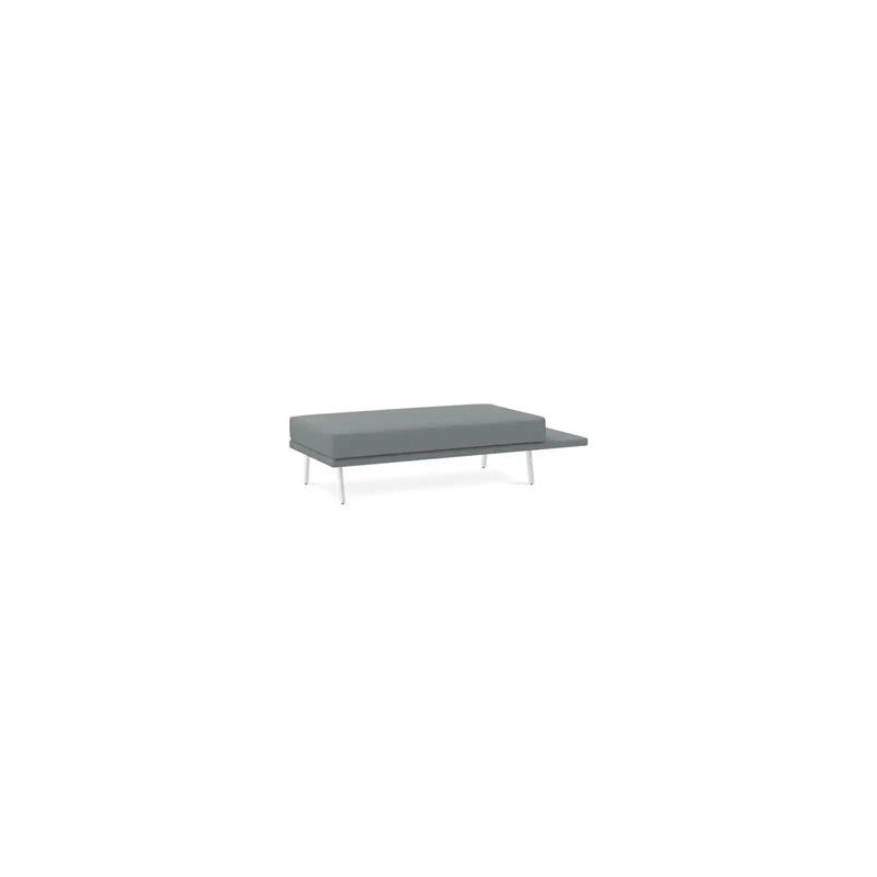 MODULO ROCADA URAL-D RECTANGULAR LARGO SIN SALIENTE CON SALIENTE TAPIZADO GRIS 172X74X39 CM