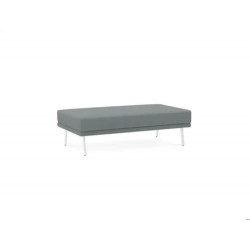 MODULO ROCADA URAL-E RECTANGULAR LARGO SIN RESPALDO TAPIZADO GRIS 140X74X39 CM