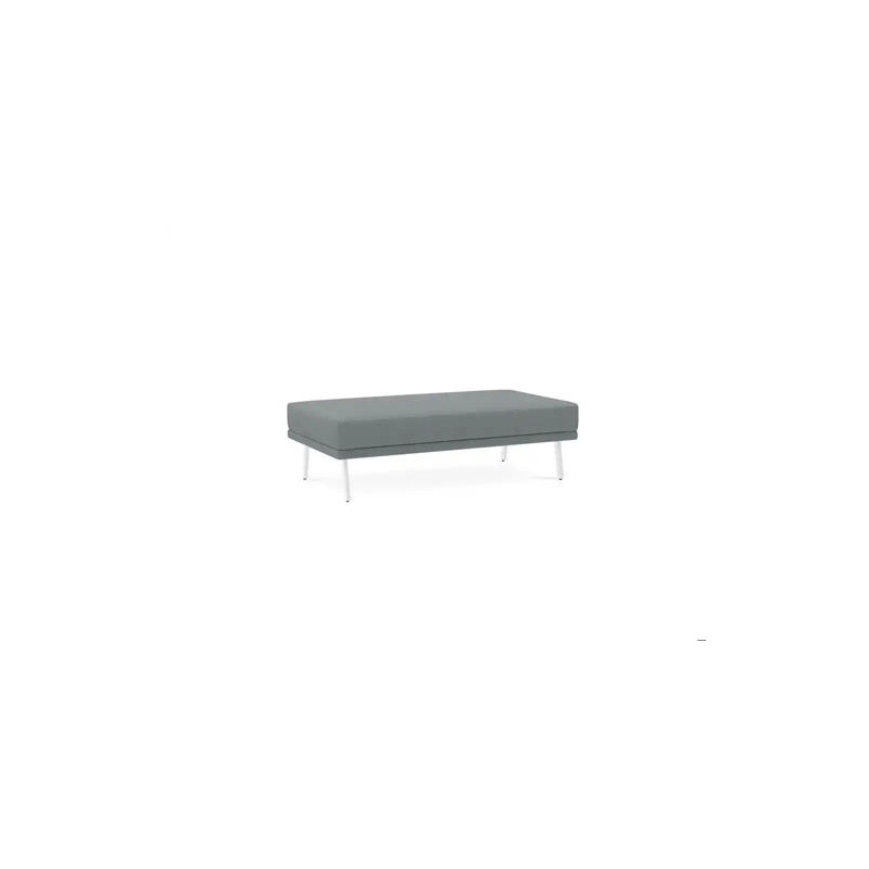 MODULO ROCADA URAL-E RECTANGULAR LARGO SIN RESPALDO TAPIZADO GRIS 140X74X39 CM