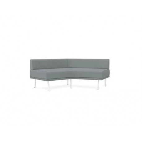 MODULO ROCADA URAL-H ANGULAR SIMETRICO MEDIO RESPALDO TAPIZADO GRIS 120X74X72 CM