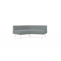 MODULO ROCADA URAL-H ANGULAR SIMETRICO MEDIO RESPALDO TAPIZADO GRIS 120X74X72 CM