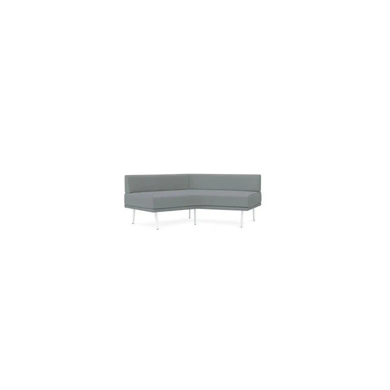 MODULO ROCADA URAL-H ANGULAR SIMETRICO MEDIO RESPALDO TAPIZADO GRIS 120X74X72 CM