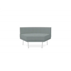 MODULO ROCADA URAL-I ANGULAR SIMETRICO PEQUEÑO RESPALDO TAPIZADO GRIS 120X74X72 CM